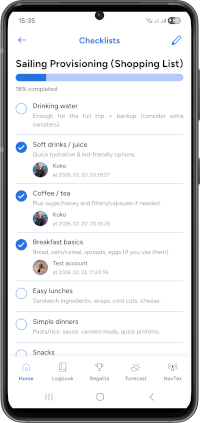SailAlign: sailing app - Sailing checklists