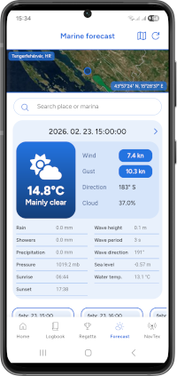 SailAlign: sailing app - Weather forecast for the sea