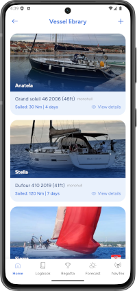 SailAlign: sailing app - Vessel Library
